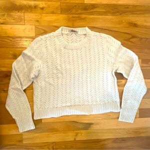 LOFT outlet Women’s Crop Knit Sweater large cream